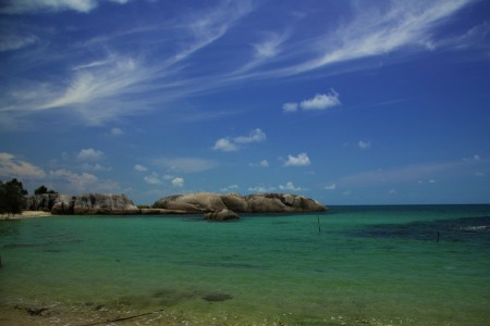 Beautiful sky at Penyabongan Beach