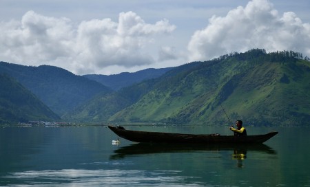 A Fisherman of Lut Tawar Lake, Aceh