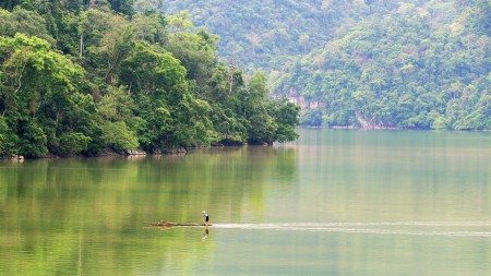 Sailing in the lake