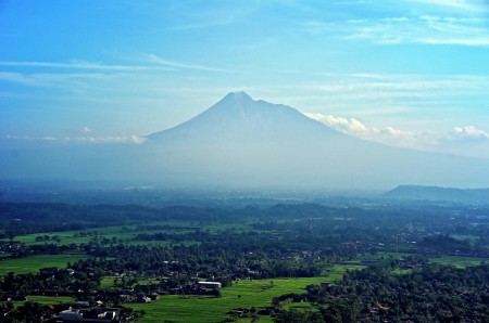 Morning mist in Mount Merapi