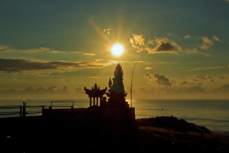 Sunrise At Sanur Beach"s Temple