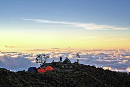 At Crater Rim Sembalun, Mount Rinjani.