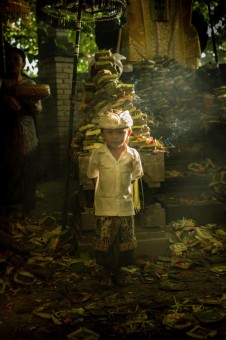 Balinese boy in Sanur Temple