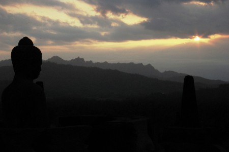 Sunset at Borobudur