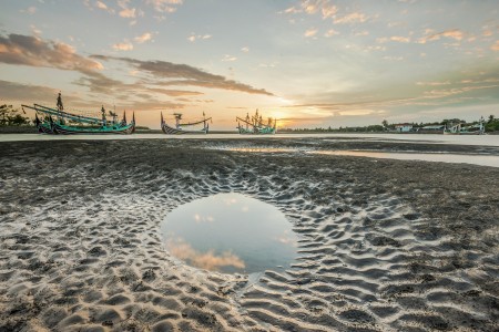 Lagoon in the mud