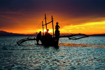 Fishingland & Sunset Silhouette