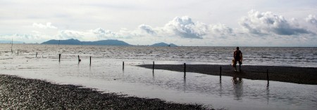 Old fisherman in Can Gio Beach