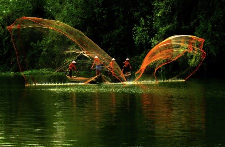 fishing on the river