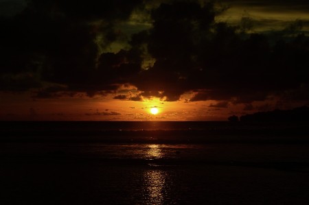 Black cloud Sunset