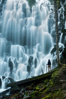 Wanderer Admiring the Falls