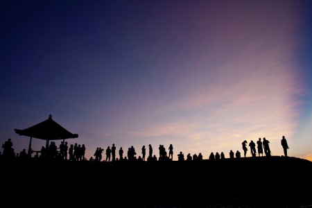 Crowd in beach