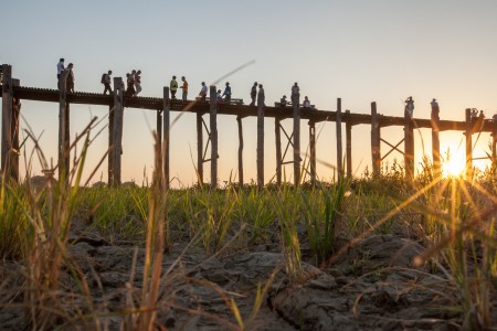 A Paddy Field under U Bein Bridge