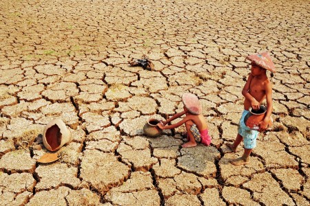 Droughty land.