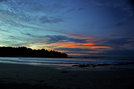 Golden sunrise at lagoon pari