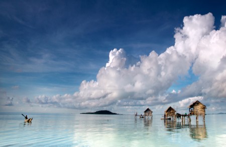 Glorius Cloudy Over Floating Village