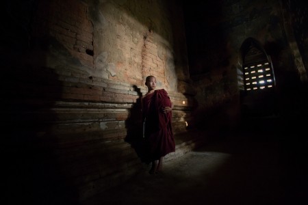 Young Monk In Pagoda