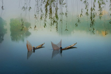 Fishing on the river
