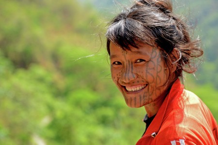 Tattoo on her face