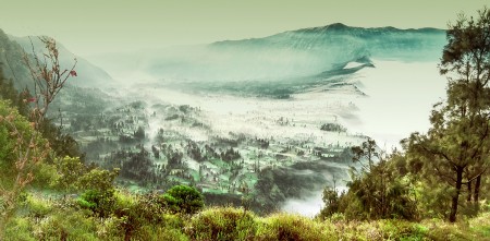 Bromo in the mist
