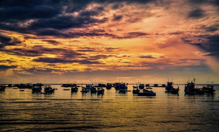 the morning a fishings village