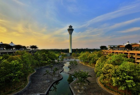The Dusk at Air Traffic Control Tower KLIA