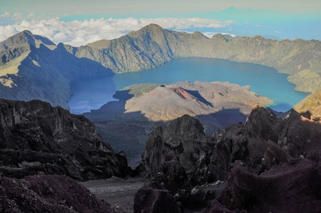 Mt. Barujari and Segera Anak Lake