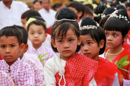 Children with traditional dress