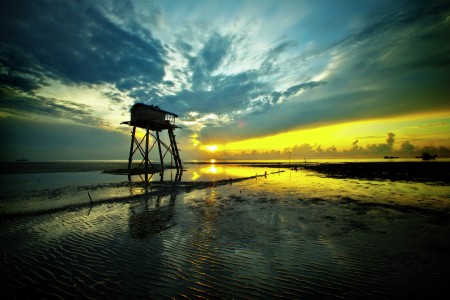 Sunrise in Go Cong, Vietnam
