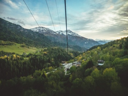 Getting to our chalet in the Swiss Alps