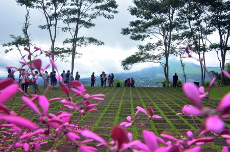 Lihat Gunung Lokon dari Tomohon