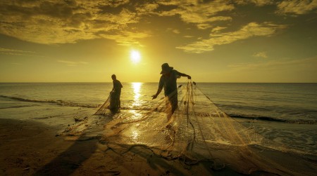 Golden fishing net
