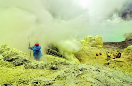 Strong Man From Ijen Crater