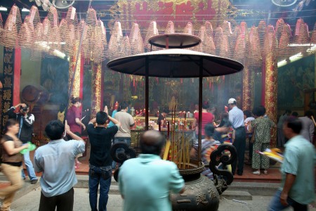 In the pagoda