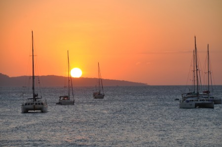 Sun and ships