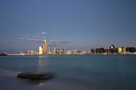 Abu Dhabi at dusk