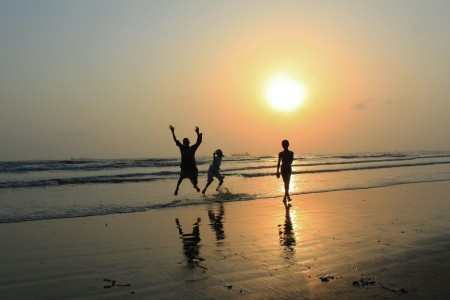 Playground in the coastline