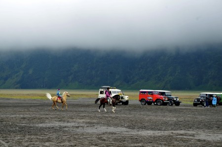 Horseman and Jeep