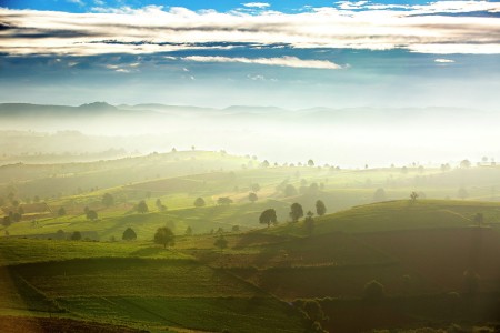 Winter morning of Shan state