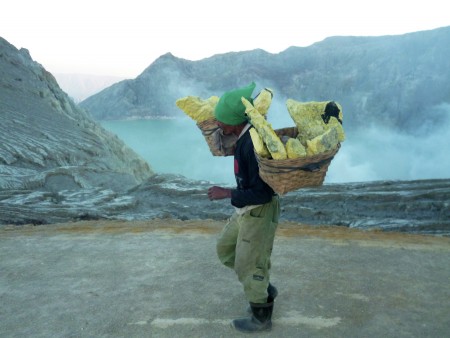 Sulfur Miner on Duty