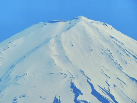 Snow on Top of Mount Fuji