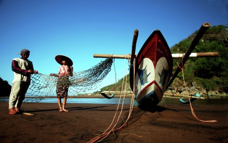 Fixing fish net