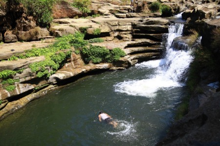 Tranquil waterfall