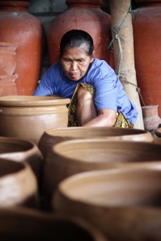 Processof making pottery