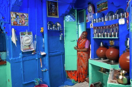 Inside a Blue House