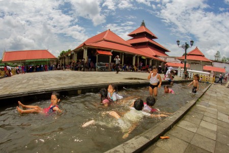 Playing at Garden Pool