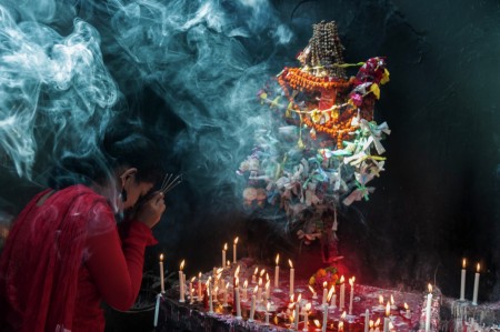 Hindu Girl Praying