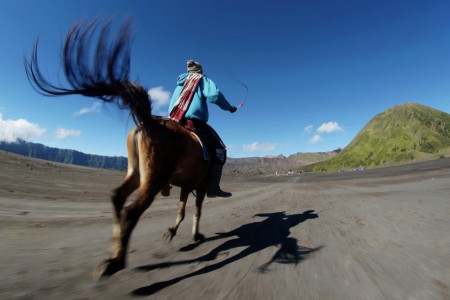 Speeding of Tengger horseman