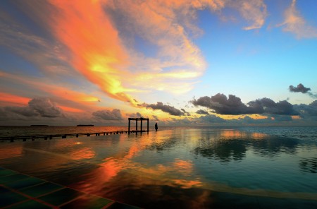 Reflections of Maldivian Sky