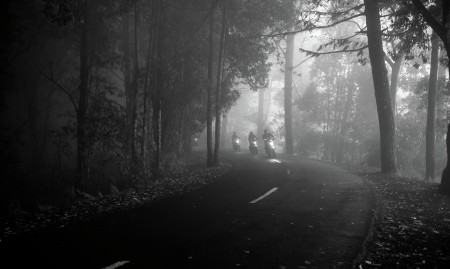 Early morning riders