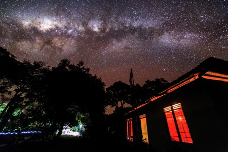 milky way over leraboleng village
